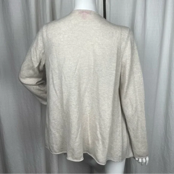 LILLY PULITZER Avenue Heathered 100% Cashmere Cardigan Wrap with Tassels Size L - Picture 10 of 12